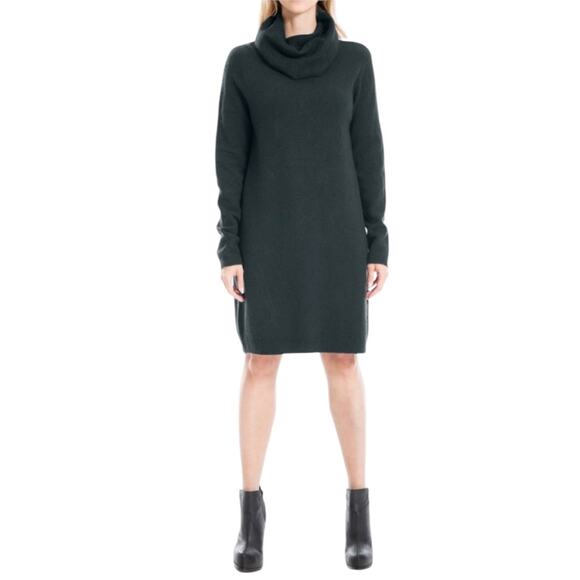NWOT Max Studio Cowl Neck Sweater Dress Hunter Green – Sz Small - Picture 1 of 8
